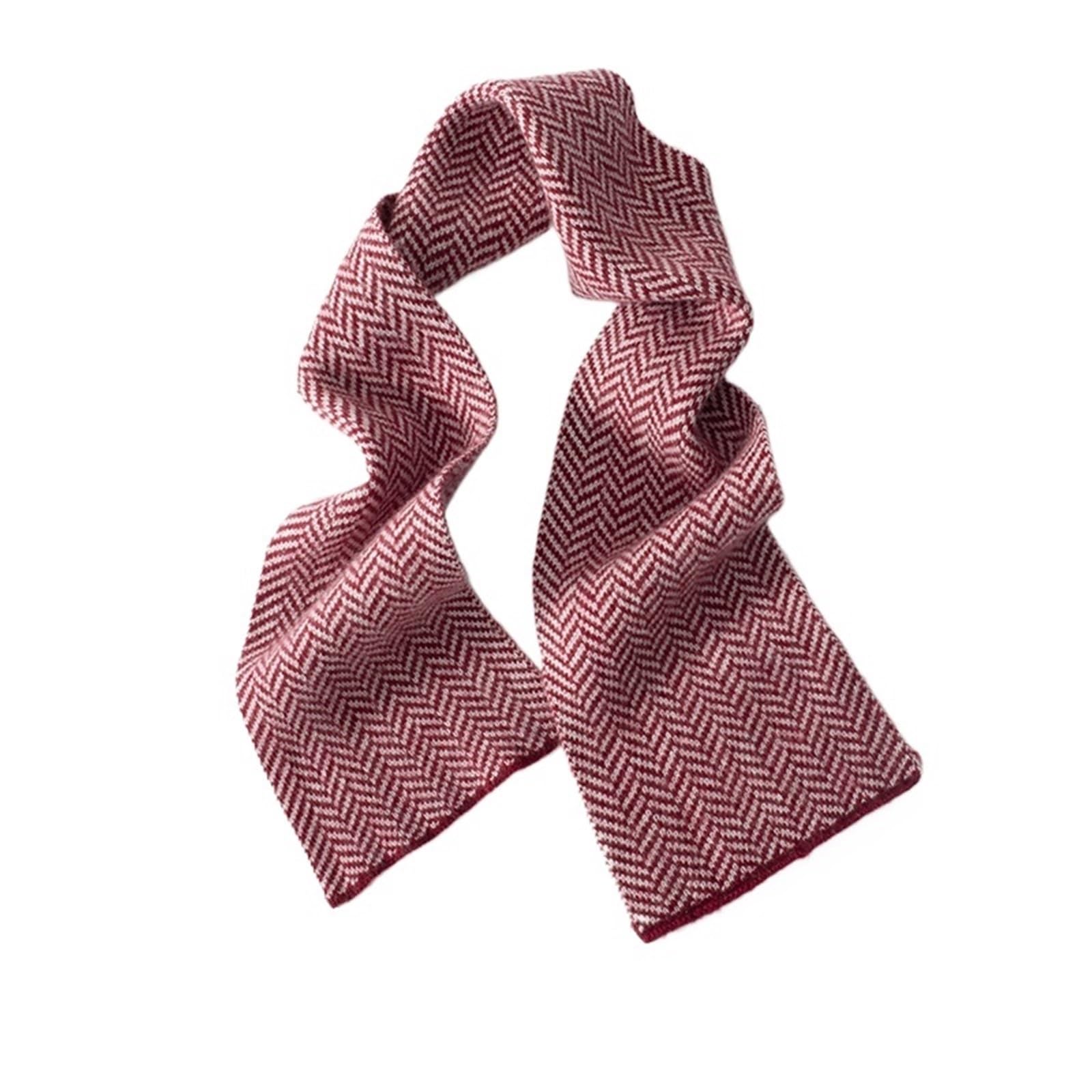 Sciarpa Lavorata A Maglia Sciarpa in cashmere da donna e uomo, invernale, calda, lavorata a maglia, classica, a righe, corta, for adulto