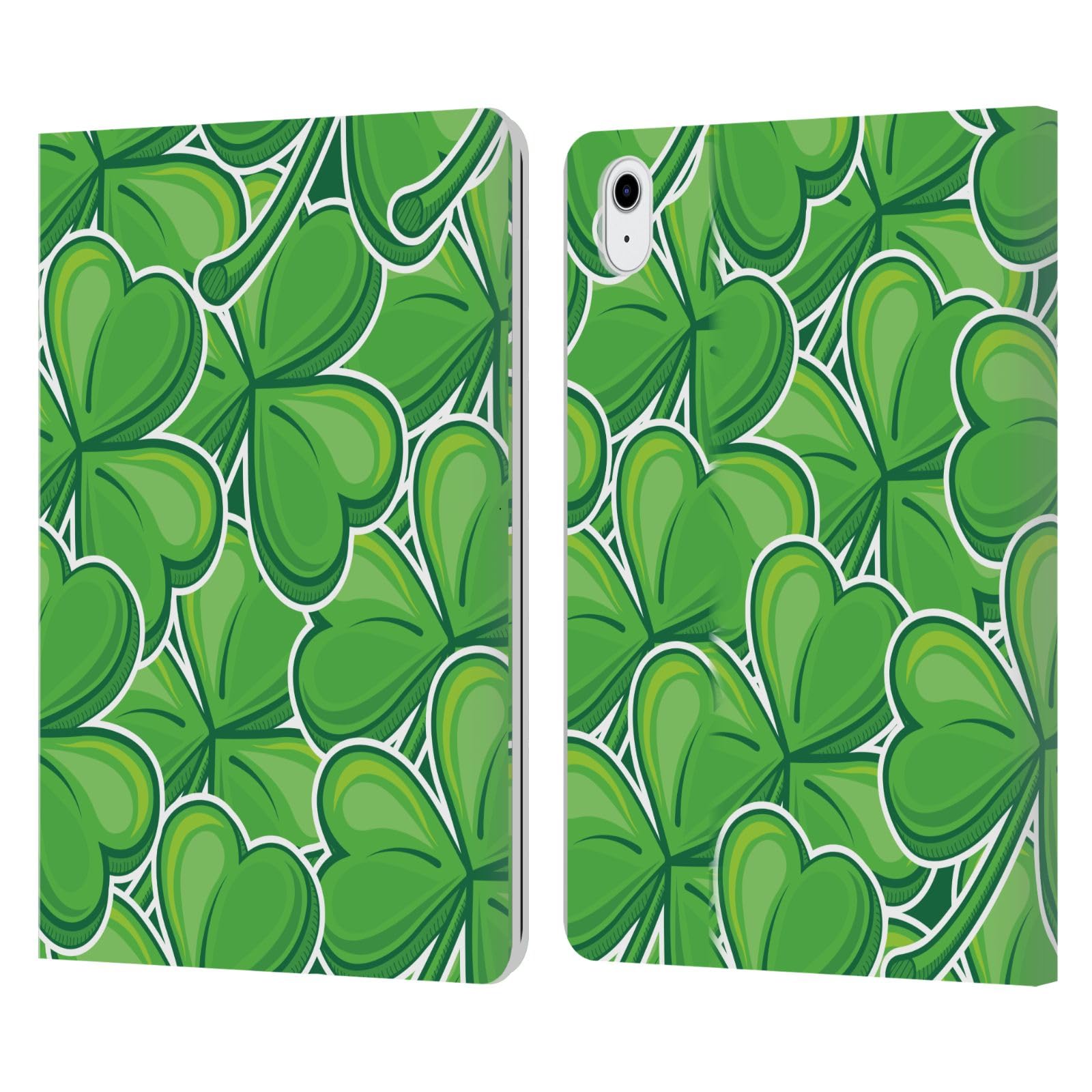 Carcasa de cuero para iPad Air 2020 con diseño de tréboles Head Case 7