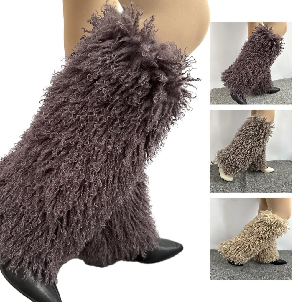 Faux Furs Leg Warmer,Warm Soft Cozy Fuzzy Leg Warmer Boot Cuffs for Women Party Costumes Boot Sleeves Boot Covers