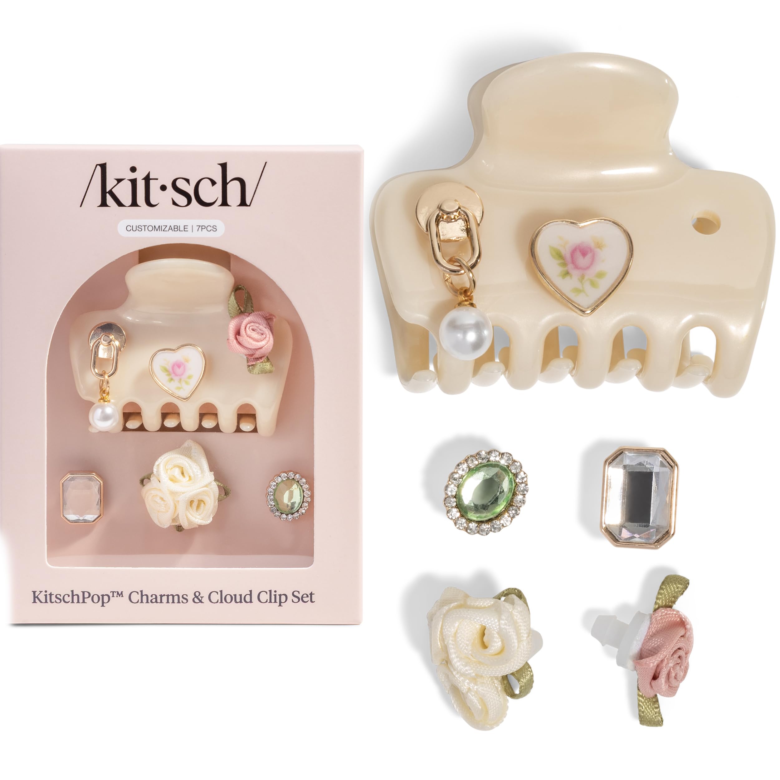 Amazon.com: KitschPop ™ Hair Clips For Women with Charm Sets