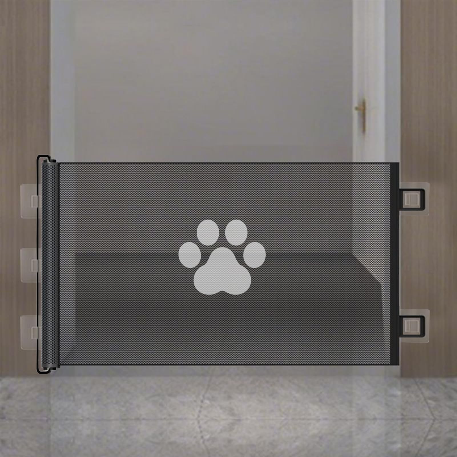 Barreras De Seguridad para Mascotas En Puertas Reja Retráctil De Malla para | Accesorios Para Mascotas Jardín Baño Guardería Sala De Juegos Cocina Entrada Pasillo Exterior Sótano Puerta
