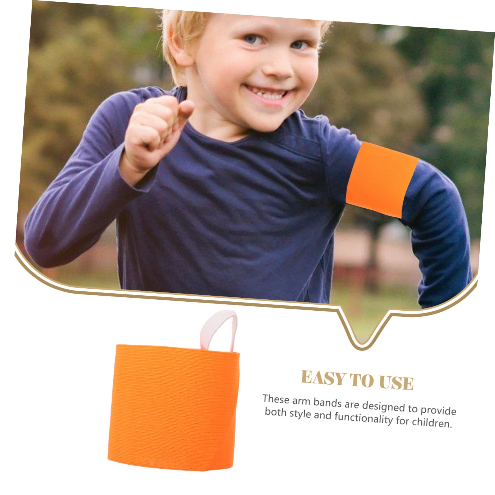 Toyvian Brazalete Antideslizante Deportes Fútbol Bandas Accesorios Capitan Brazalada Deportiva De Equipo Capitan De Futbol Elastico Nylon Naranja