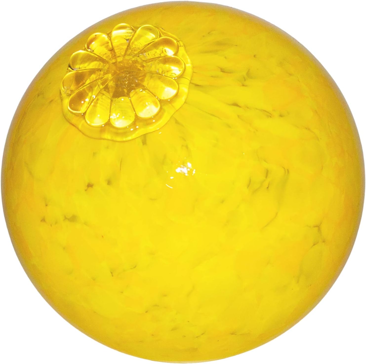 Totally Blown GlassworksPond Float. Handmade Blown Glass, Garden Gazing Ball, Table Centerpiece, Assorted sizes available. Home and Patio Decor. Artist Dehanna Jones. Seattle, WA. (Sunshine Yellow)