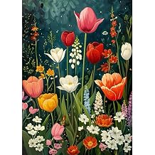 Yanfairy Wildflower Art Painting Kits for Adults, Full Drill Diamond Dots Paintings for Beginners, Round 5D Paint with Diamonds Pictures Gem Art Painting Kits DIY Crafts Kits 12x16inch