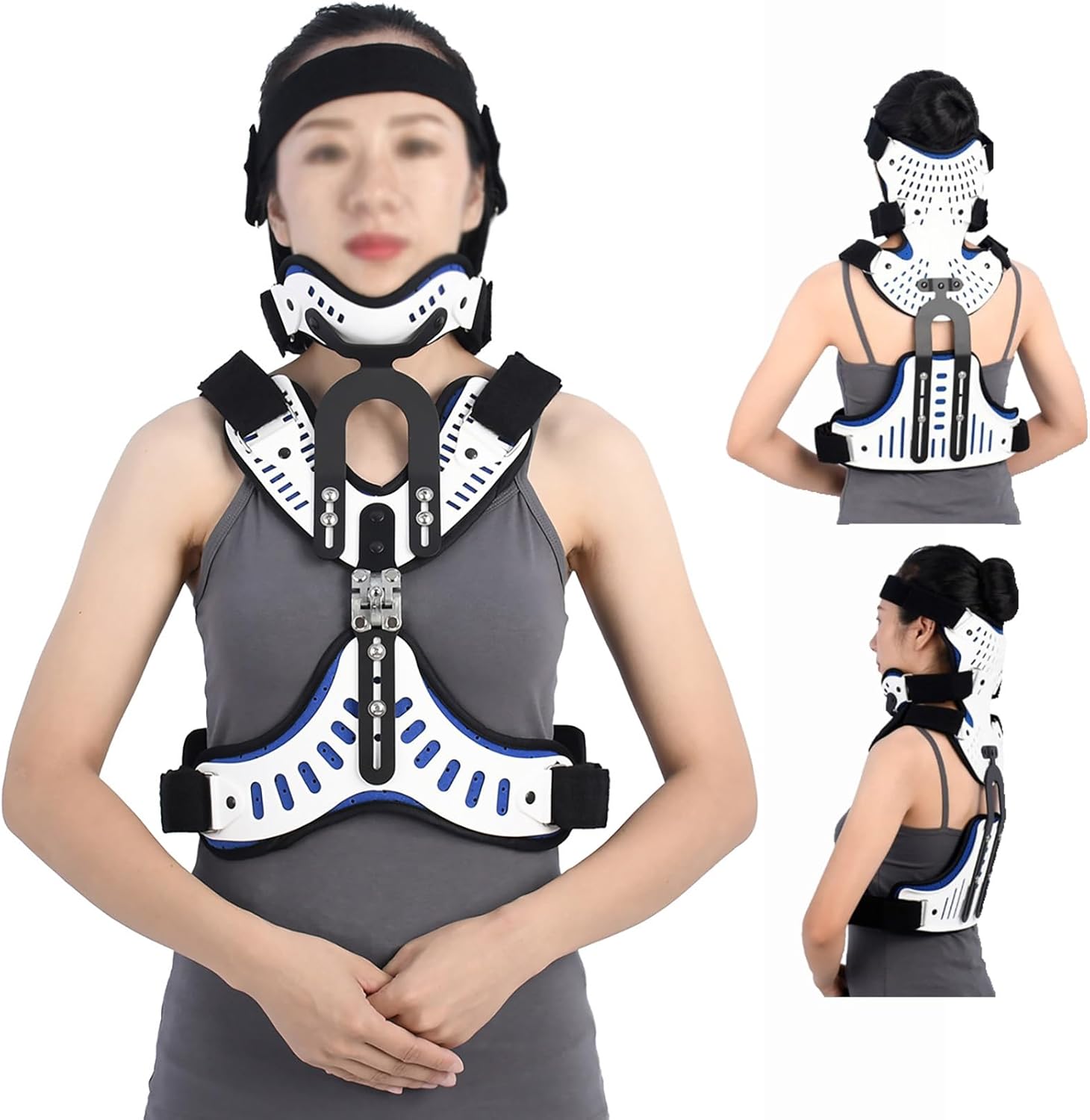 Cervical Thoracic Orthosis Brace – Adjustable Cervical Thoracic Orthosis U Lumbar Support, for Spinal Fractures, Post-Surgery Recovery, Kyphosis & Scoliosis Relief