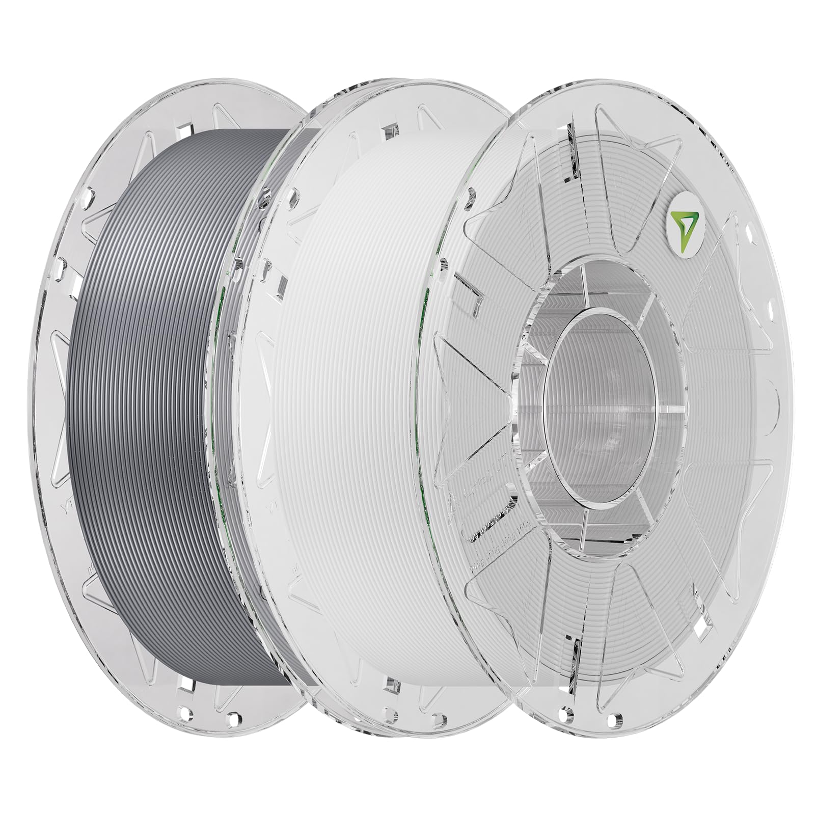 Creality Hyper RFID PLA Filament 1.75mm 2KG, Grey &amp; White, 2-Pack