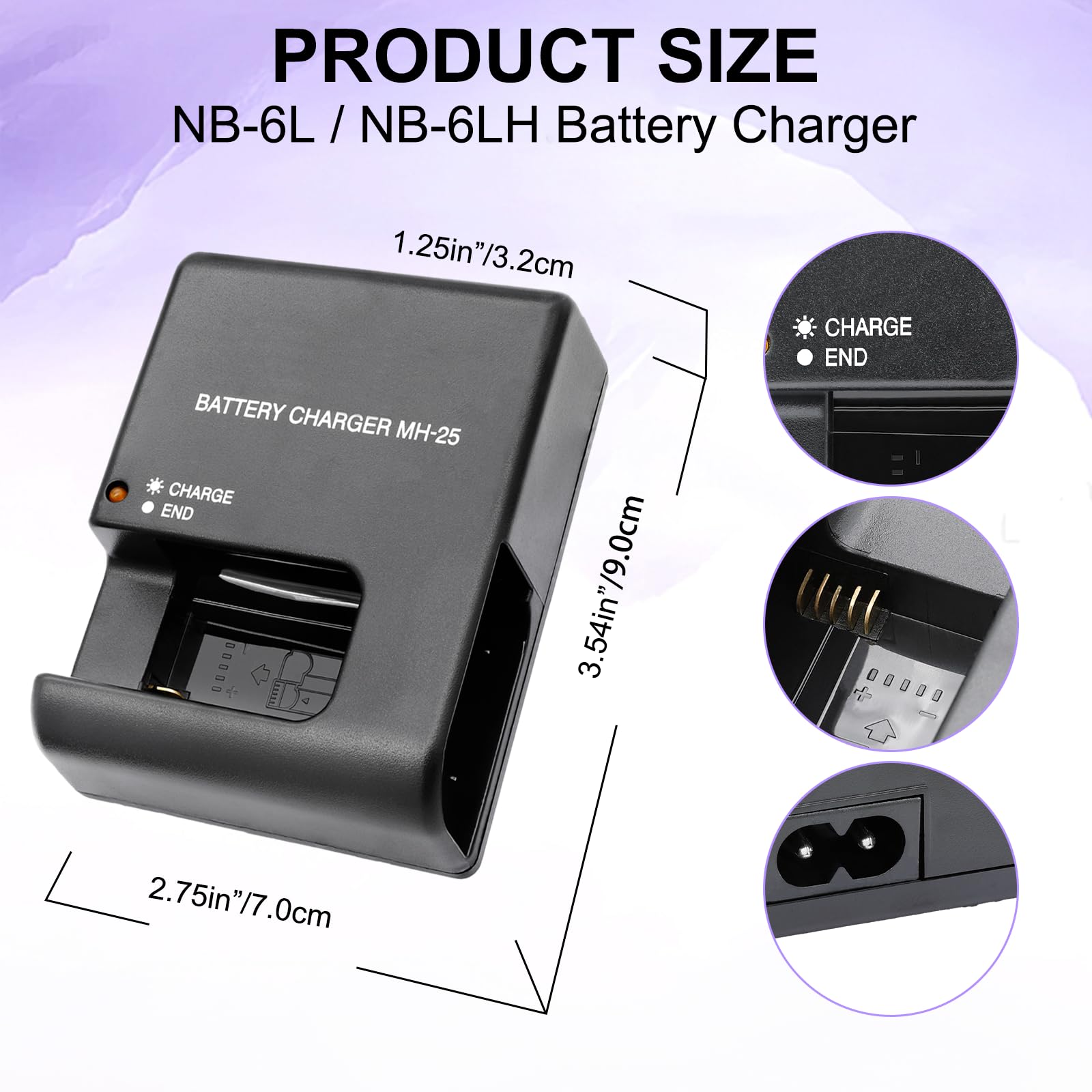 Wasabi Power Cargador de batería USB dual para Nikon EN-EL15, EN-EL15a, EN-EL15b, EN-EL15c, MH