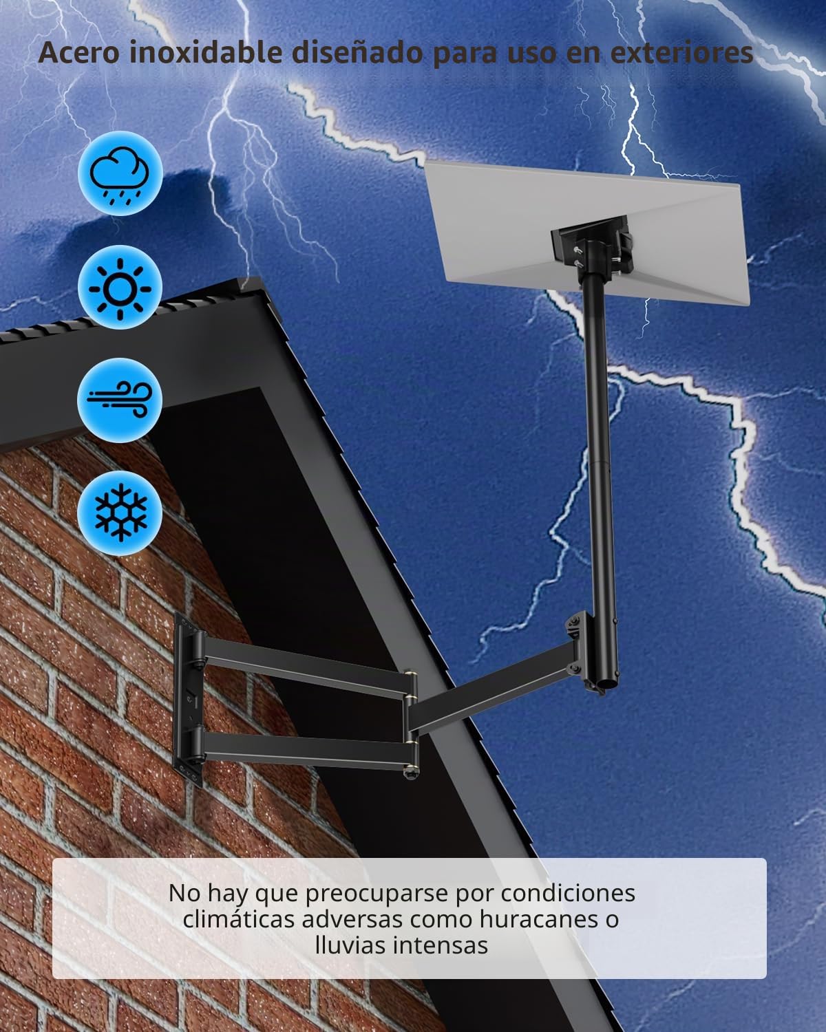 Starlink - Soporte de pared largo V3 ajustable de 360°, soporte de pared largo pivotante resistente, kit de montaje de poste Starlink Gen3 con adaptador de tubo Gen 3 para kit de Internet Gen3
