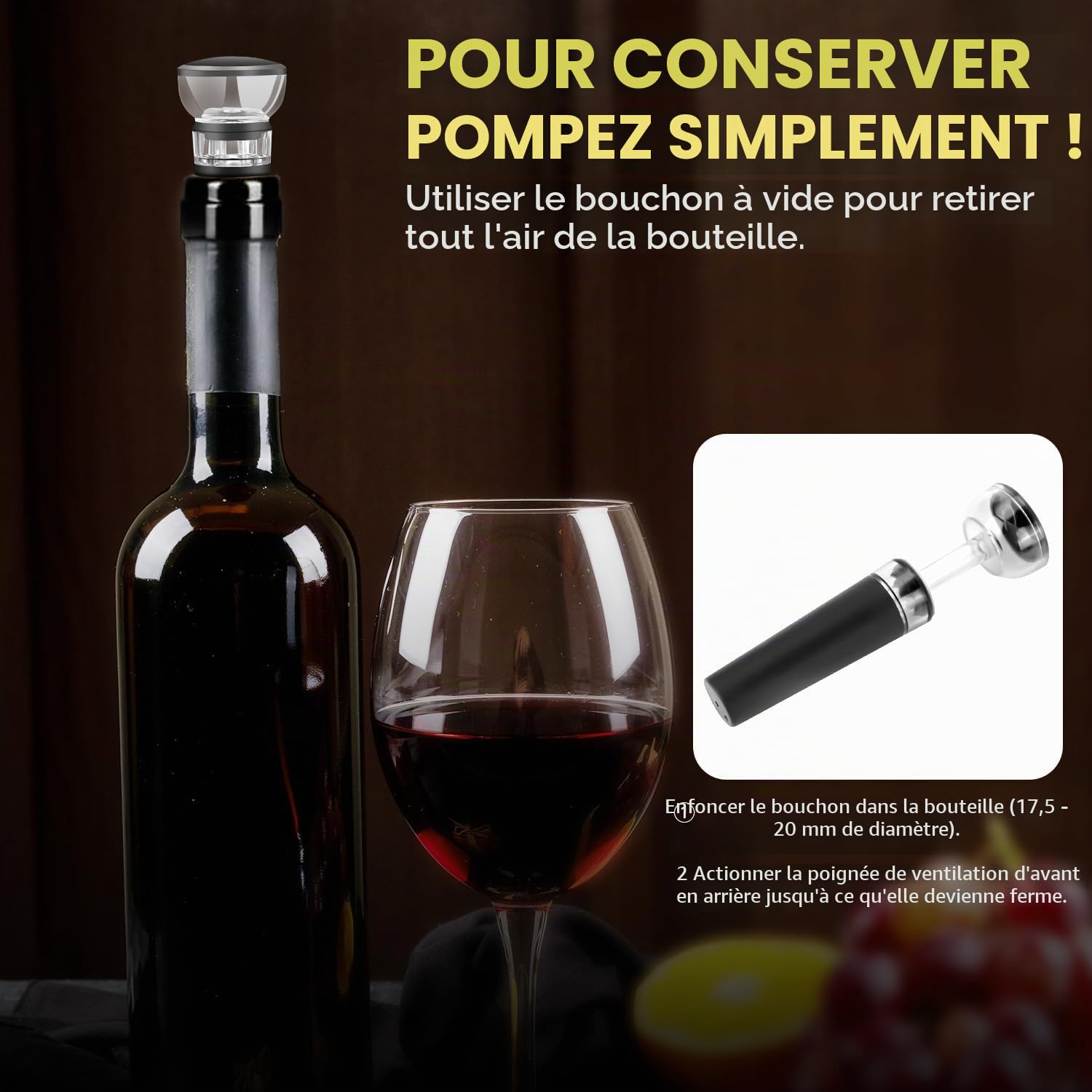 Hotec Tire-bouchon électrique - Décapsuleur automatique - Idée cadeau - Décapsuleur de vin - Tire-bouchon de vin avec coupe-capsule - Câble USB - Bec verseur - Bouchon sous vide