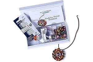 Dainty PotomacBeads Dahlia Petal Pendant Bead Necklace-Making Kit
