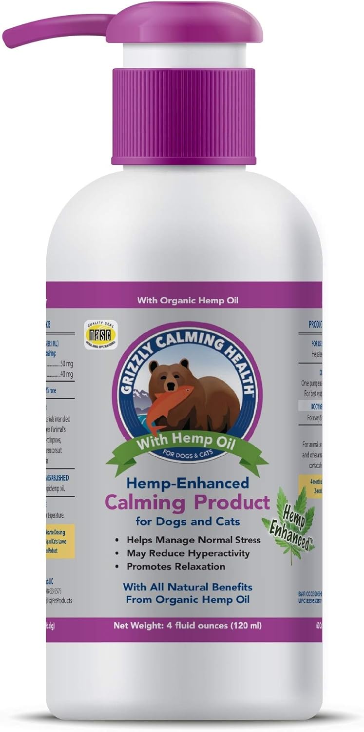 Grizzly Calming Health Krill Oil for Cats and Dogs Wild