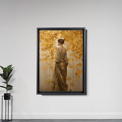 Miniatura 5 de Original Ginkgo biloba Print On Canvas, Modern Textured Gold Wall Art, Abstract Gold Leaves Print, Living room Wall Decor, Modern Art Canvas, Arts