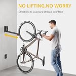 Support mural de vélo monTEK, montage mural de vélo sans levage lourd, porte-vélos pour garage, support de vélo gain de place, facile à charger et décharger, support de vélo pouvant supporter jusqu'à 77 lbs