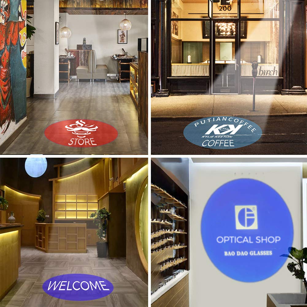 15W LED Giratoria Personalizada Imagen del GOBO Proyector De La Insignia De Luz con Control Remoto, Negro