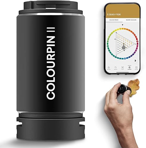 NCS Colourpin II - Lector de color Bluetooth para diseñadores, escanea, combina y comparte colores al instante, compacto y portátil, incluye tapa de