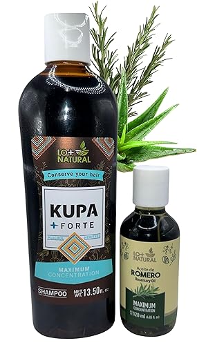Champú De Romero & Sabila (Champú de Romero y Aloe Vera) KUPA + FORTE 13.5 oz Orgánico + ACEITE DE ROMERO (Aceite de Romero) 4.05 fl oz Huichol