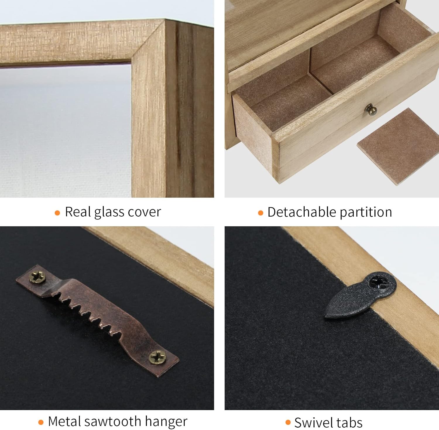 Buy TJ.MOREE Deep Shadow Box Frame with Drawer, Shadowbox Display Case