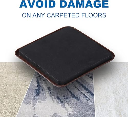 Miniatura 5 de Deslizadores de muebles, 8 piezas de muebles cuadrados de 4.7 pulgadas, kits de mudanza de alfombras para mover muebles, mudanzas de muebles