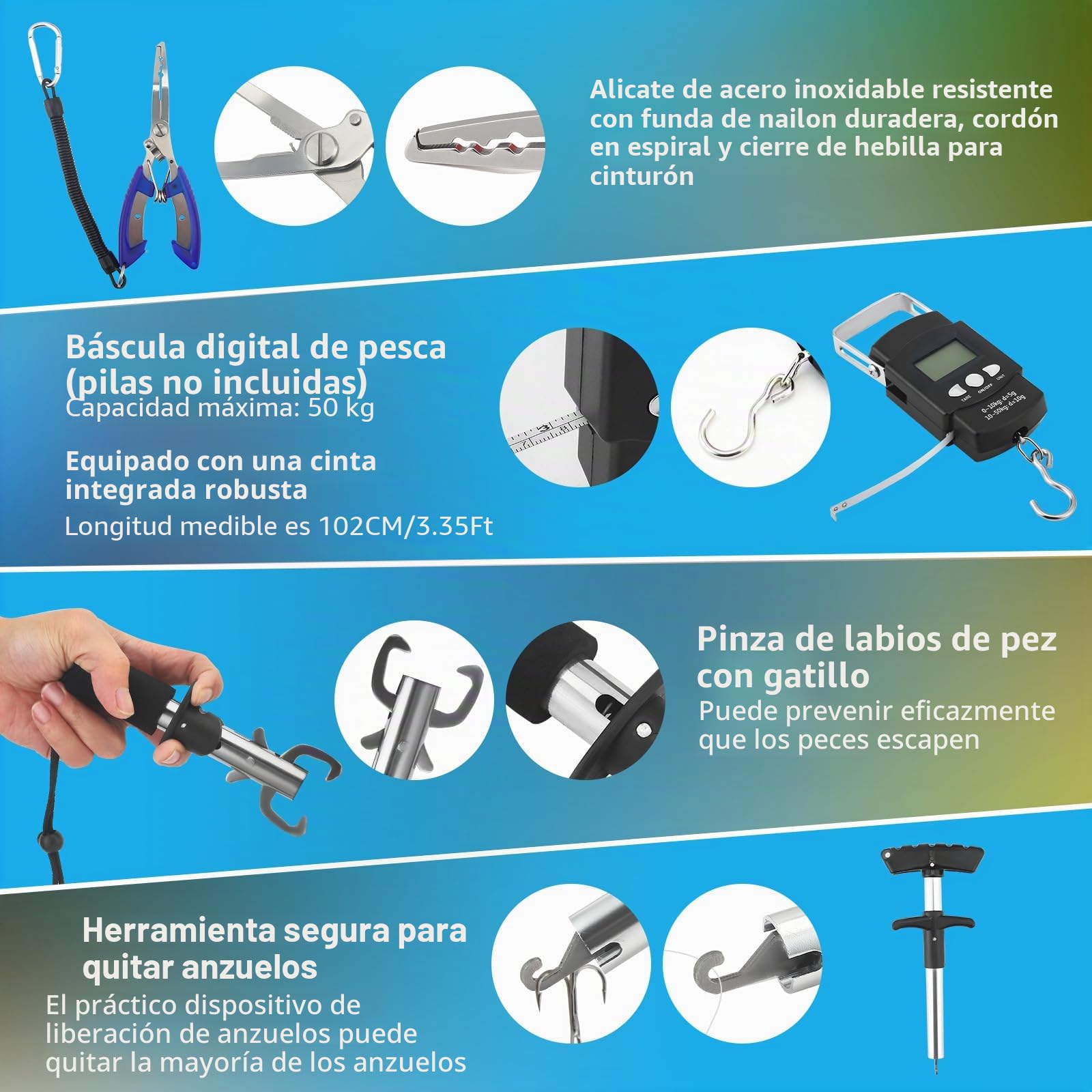 Kit de Pesca 314 Piezas, Maleta Pesca Portátil con Caja de Cebo 3 Estantes,Set de Iniciación con Clips para Labios, Removedor Anzuelos, Cebos para Trucha y Perca, Pesos Plomo,Accesorios de Pesca
