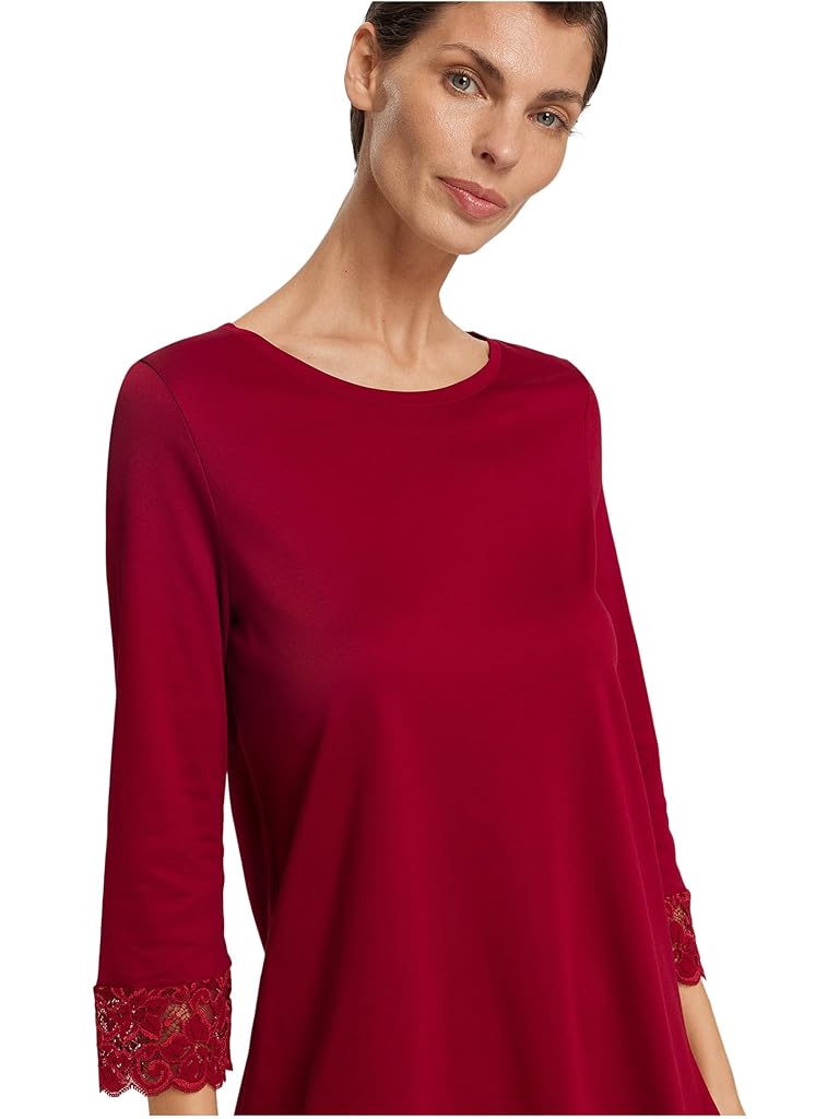 Red Hanro Moments Crop Pajama Set