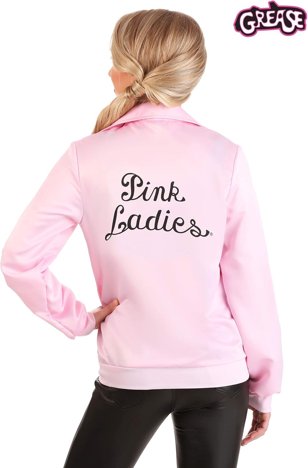 Pink Ladies Jacket, Grease Adult Halloween, 50s Popular Girl Costumes, Includes Jacket And Scarf