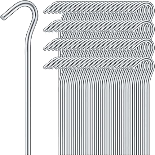 Blulu Estacas de tienda de campaña resistentes de 7 pulgadas, estacas galvanizadas de metal para tienda de campaña, estacas de jardín para valla de