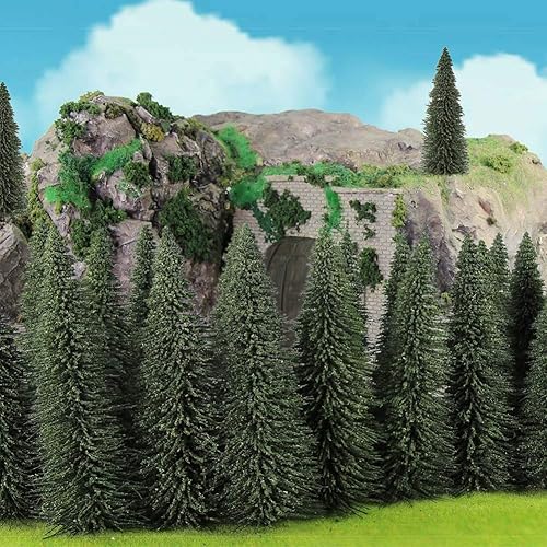 Miniatura 2 de S0810 - 20 árboles de cedro modelo pino verde oscuro, 3.94 pulgadas (3.937 in) para modelo de ferrocarril, paisaje, diseño de paisaje, escala HO OO