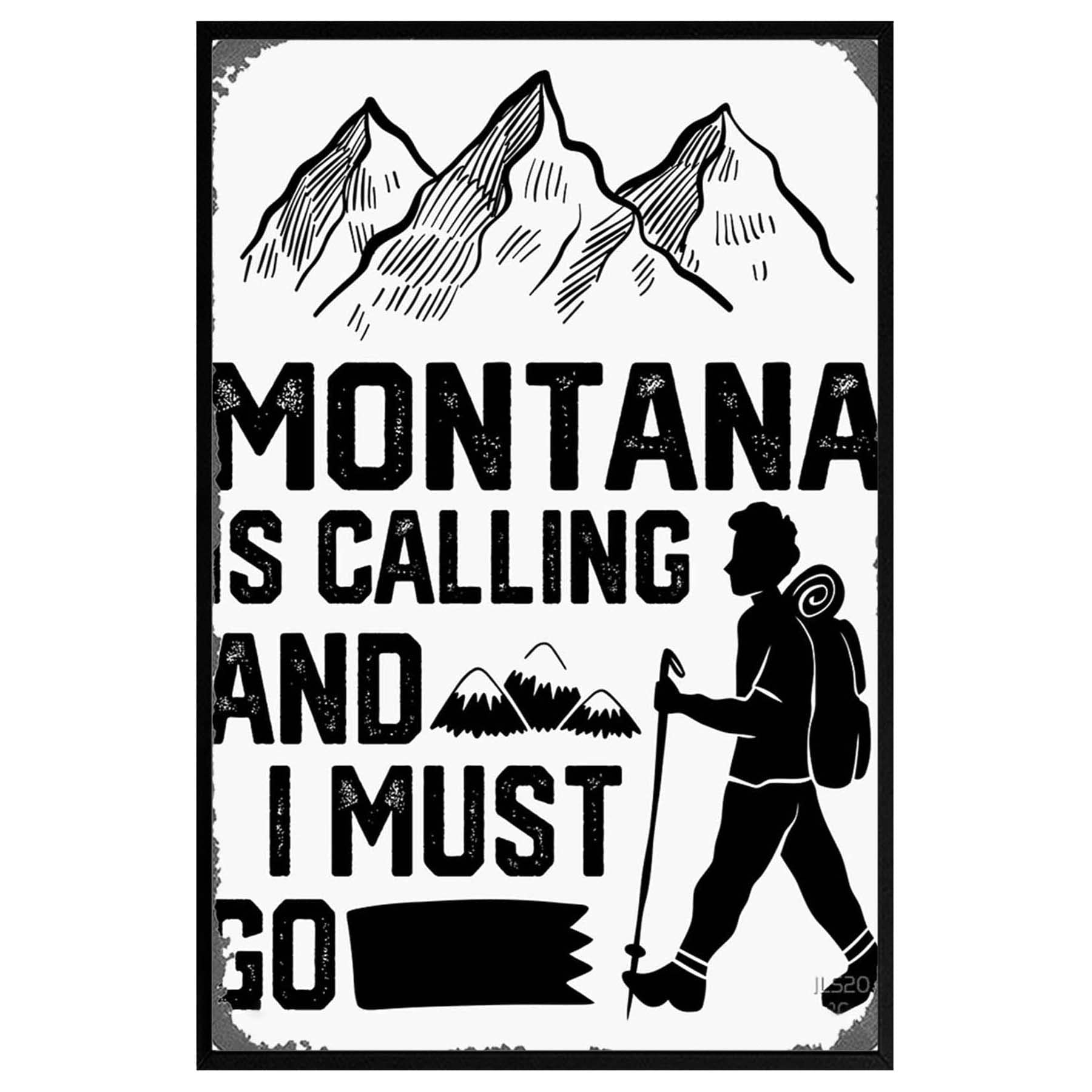 Montana is Calling and I'must Go Adventure Nature Lover Funny Montana Lovers GiftArt Art Motivational Quotes Party Puzzles 1000 PCS
