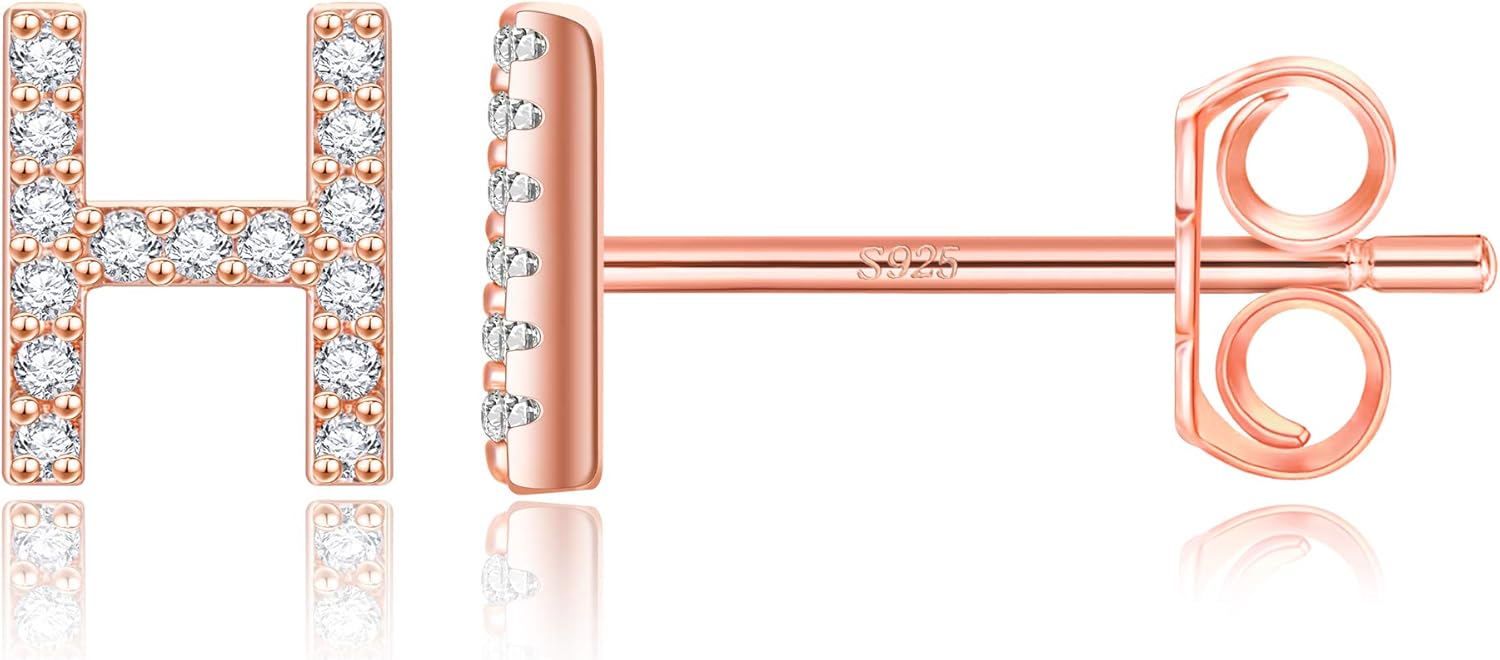 MONOOC Easter Gifts for Kids Toddlers Teens - Easter Basket Stuffers Hypoallergenic Earrings for Kids Girls Initial Earrings Personalized Birthday Gifts for Girls