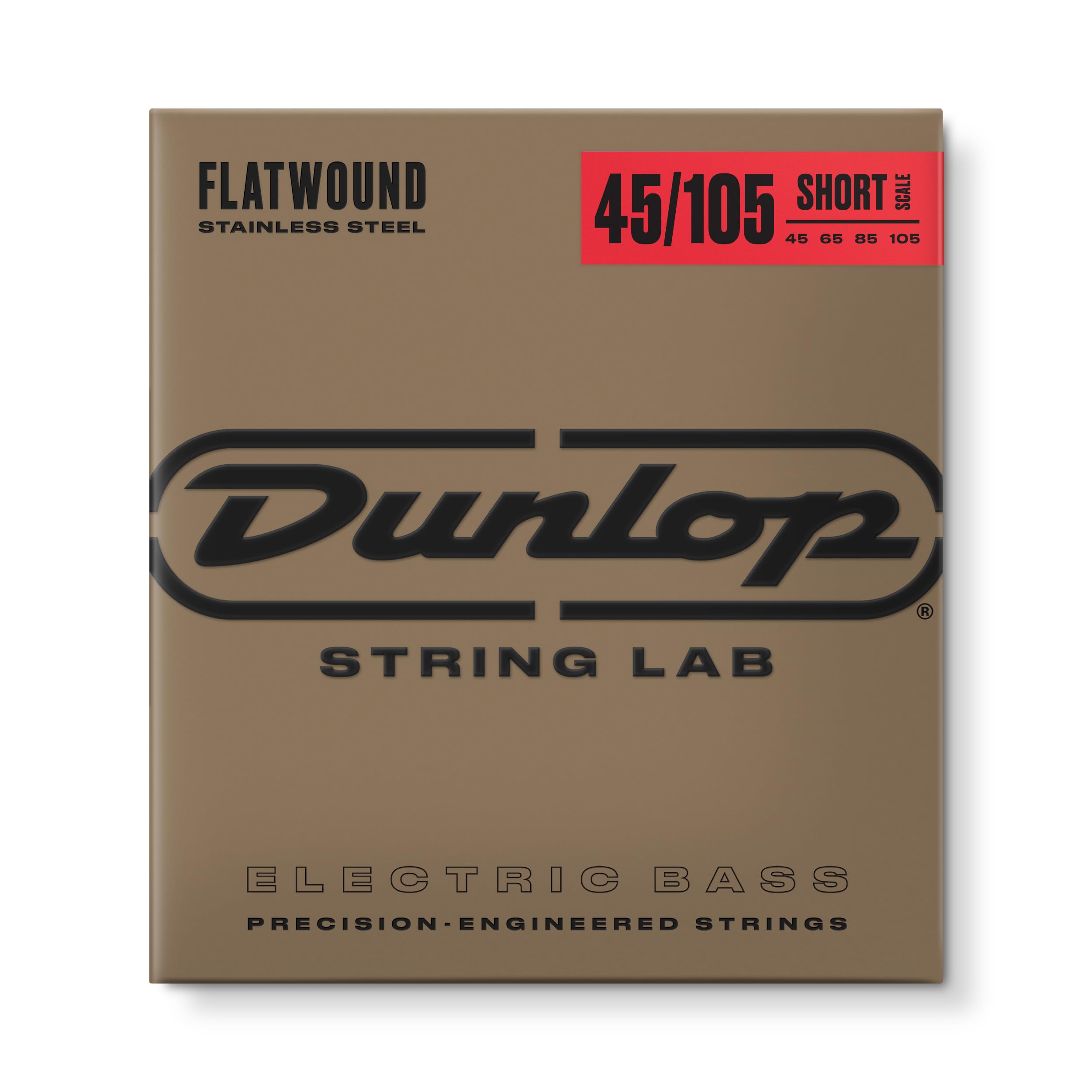 Dunlop Stainless Steel Flatwound Bass Strings Short Scale