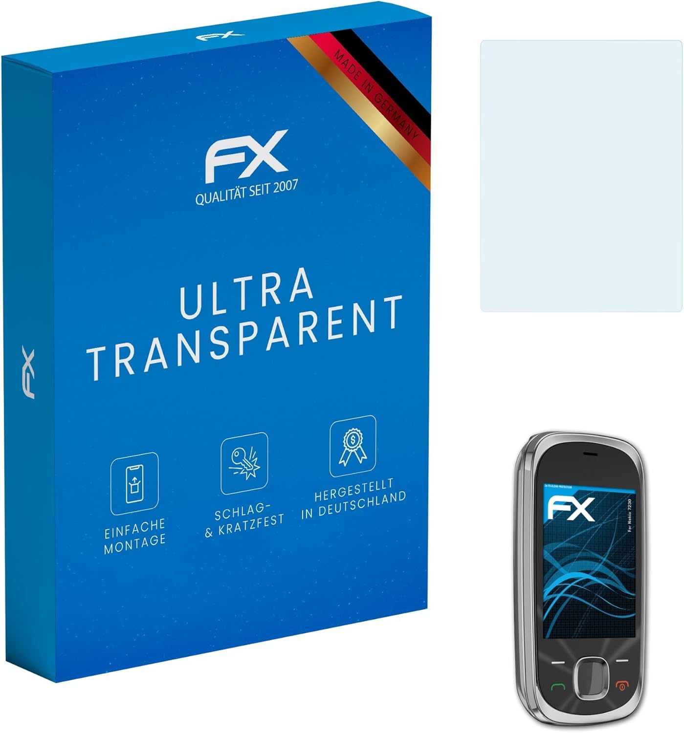 atFoliX Screen Protection Film compatible with Nokia 7230 Screen Protector, ultra-clear FX Protective Film (3X)