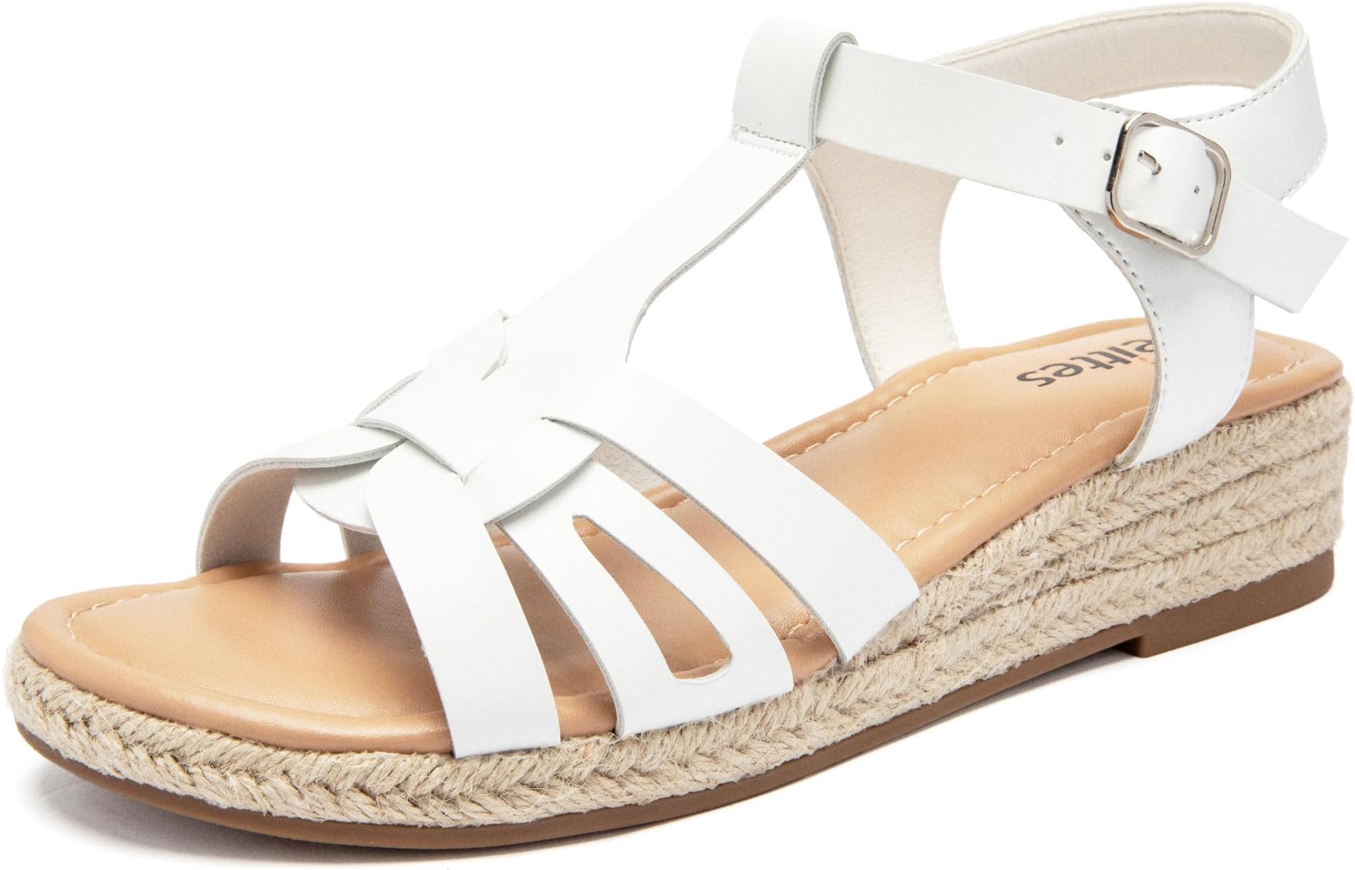 Women's Platform Wedge Heel Sandals - Open-Toe Ankle Strap with Adjustable Buckle Closure, Comfortable Insole, lightweight Rubber Sole, Casual Summer Strappy Sandals.