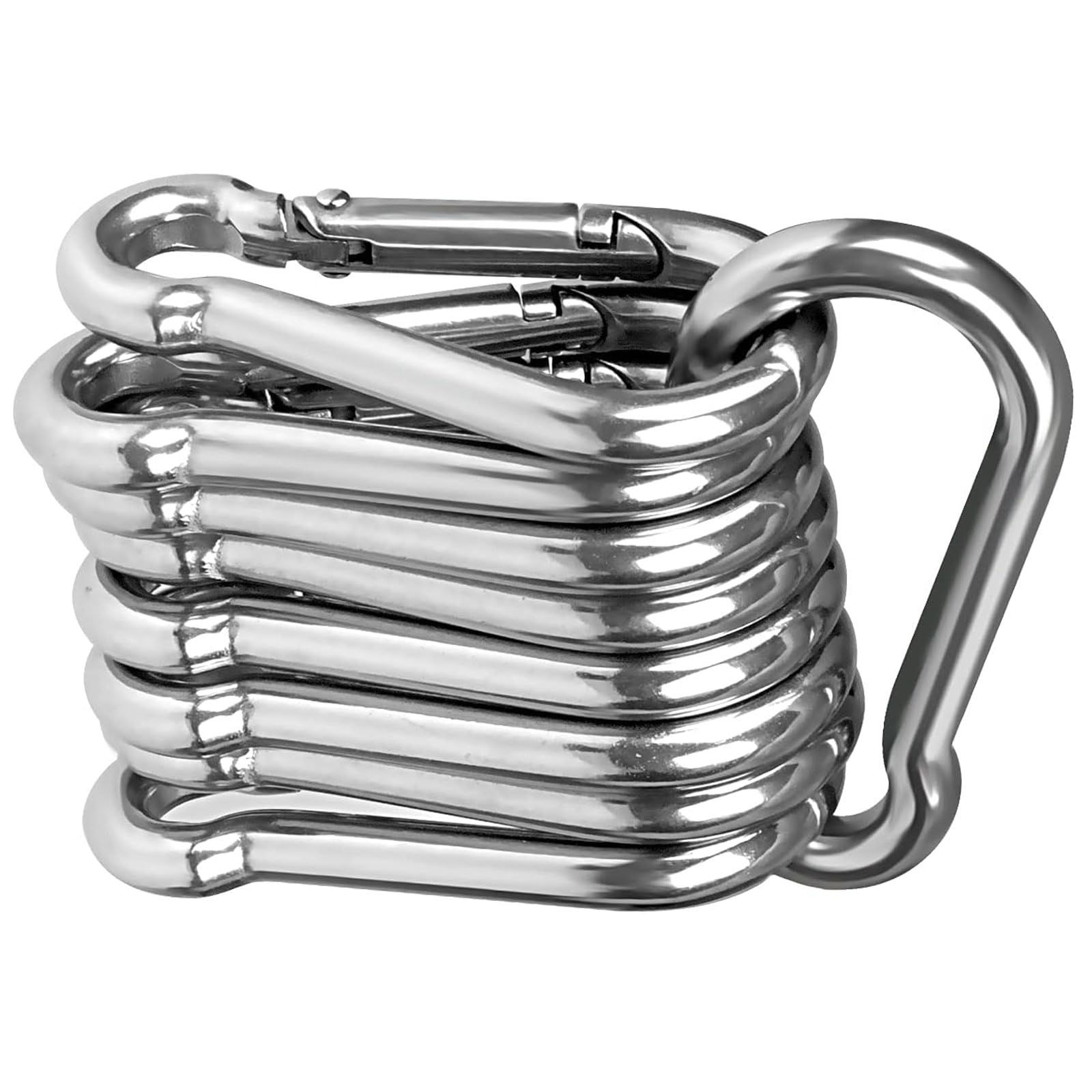 10 x Snap Hooks, Carabiner Hooks M4 Heavy Duty 304 Stainless Steel