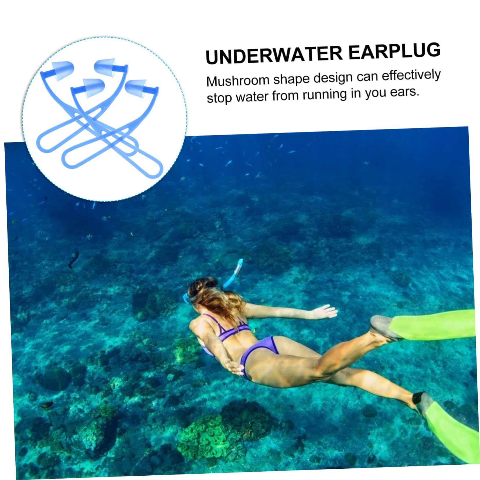 Didiseaon Waterproof Ear Plugs for Swimming Boys and Girls Ear Covers with Cord Silicone Underwater Earplugs Soft Material Easy to Use