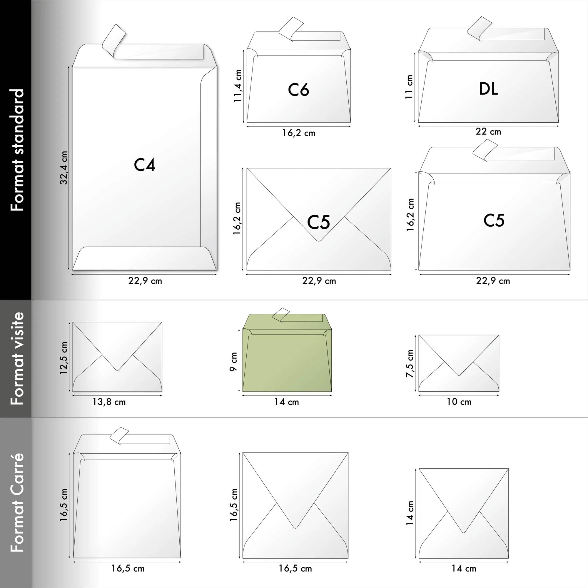 Clairefontaine 5481C koperty samoprzylepne x20 9x14 cm 120 g gładkie