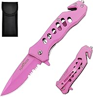 Vista 13 de ALBATROSS EDC - Navaja táctica plegable de bolsillo genial y afilada, cuchillos de apertura asistida por resorte SpeedSafe con bloqueo de línea