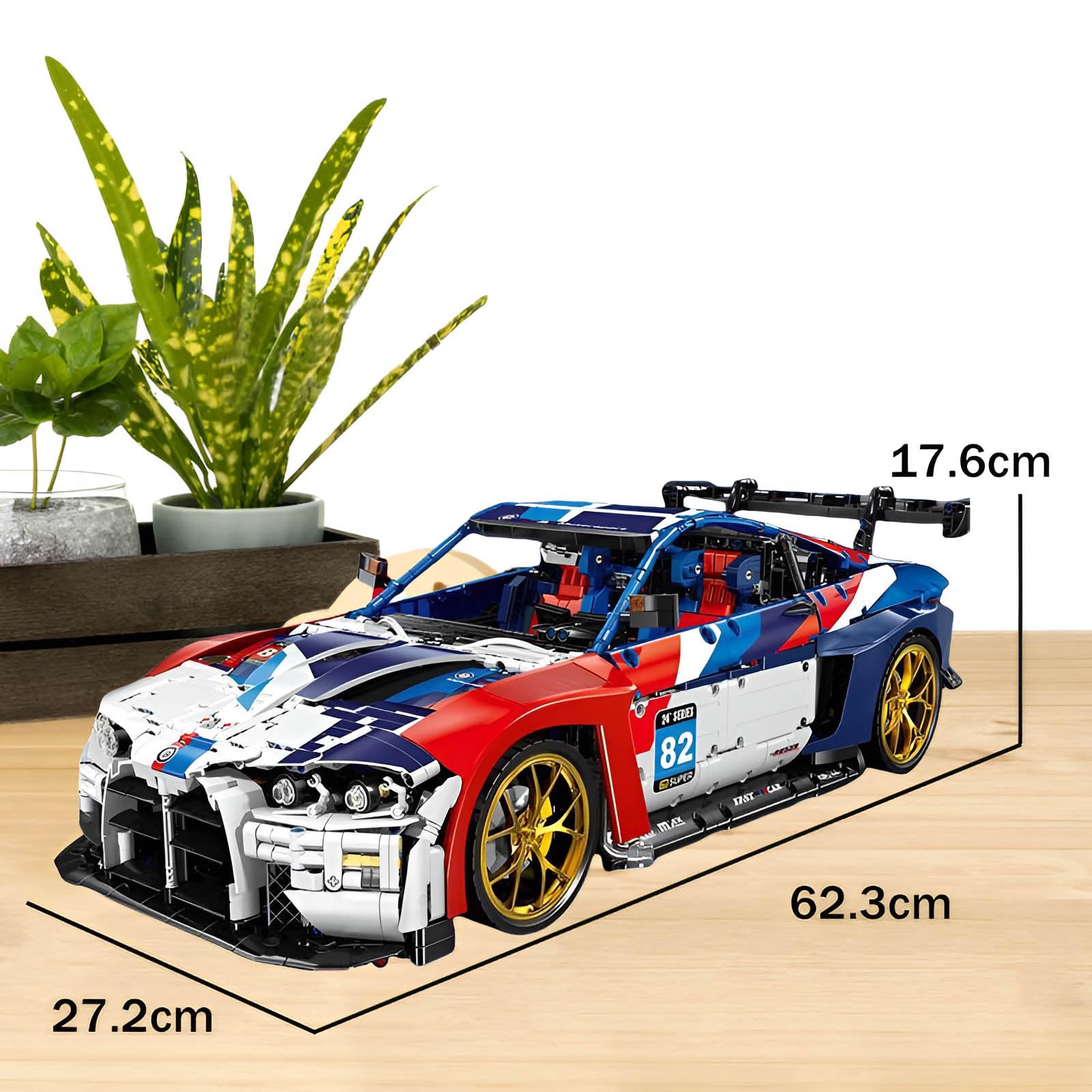1:8 Technik Super Sportwagen Modell Bausteine Bausatz für BMW | Sammlerstücke Modell Autos Rennfahrzeug Bauklötze Klemmbausteine Spielwaren, Dekoration für Zuhause und Büro, 4556PCS
