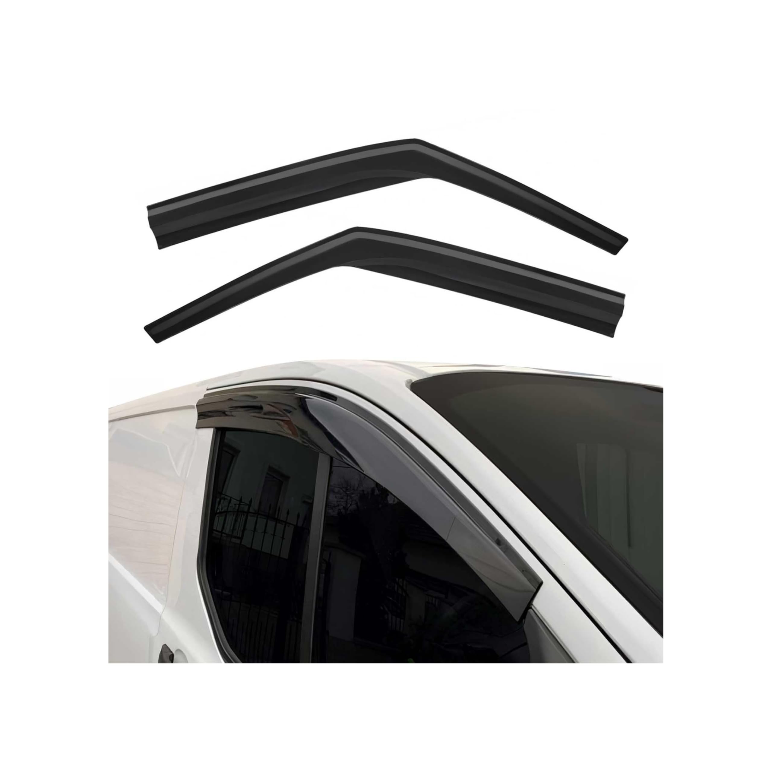 Déflecteurs De Vent Pluie d'air Compatible avec Renault Master 2014-2020 Acrylique 2 Pcs