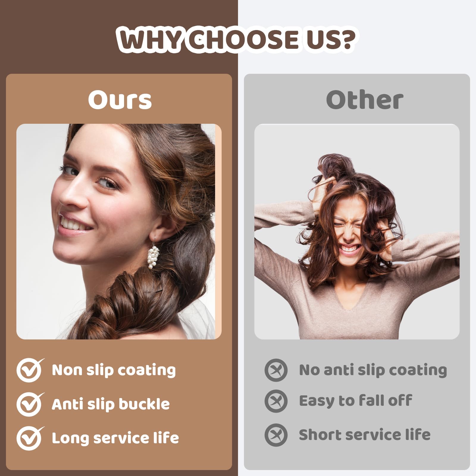 2PCS Ponytail Extension, Ponytail Extension Human Hair, Natural Looking Hair Extensions Ponytail - Image 4