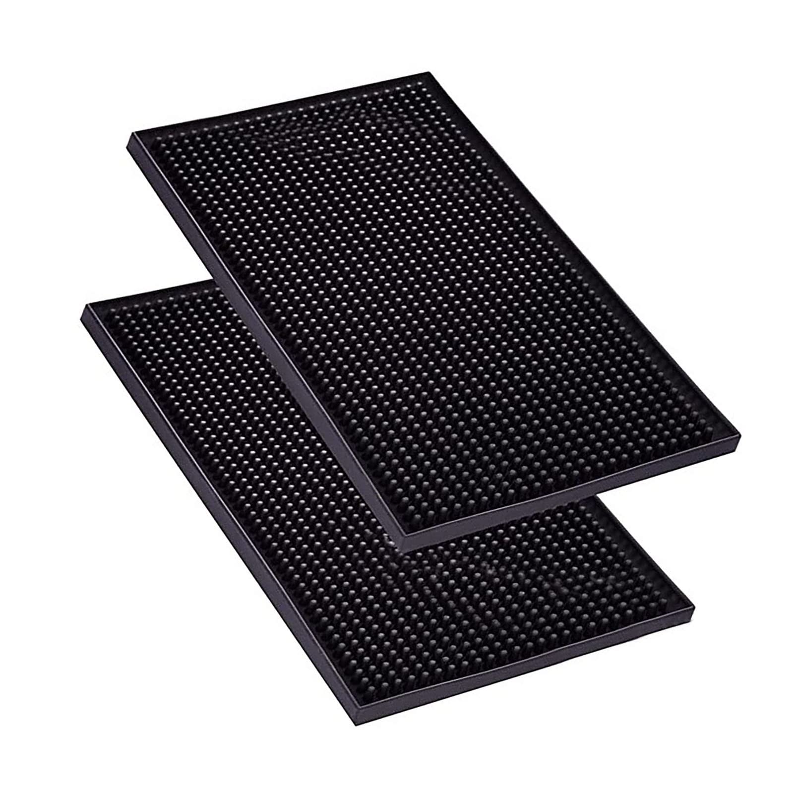 2 Pezzi Tappetini da Bar, Tappetino per Caffè Espresso, Cuscinetto di Drenaggio per Isolamento Termico in PVC, Adatto per Bar o Uso Domestico, Utilizzato per Fissare Bicchieri da Vino (30x40cm)