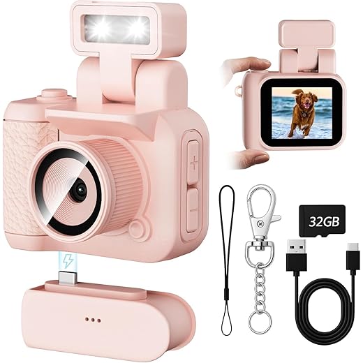 MENTAL GENTLE Mini Camera Keychain 4 in