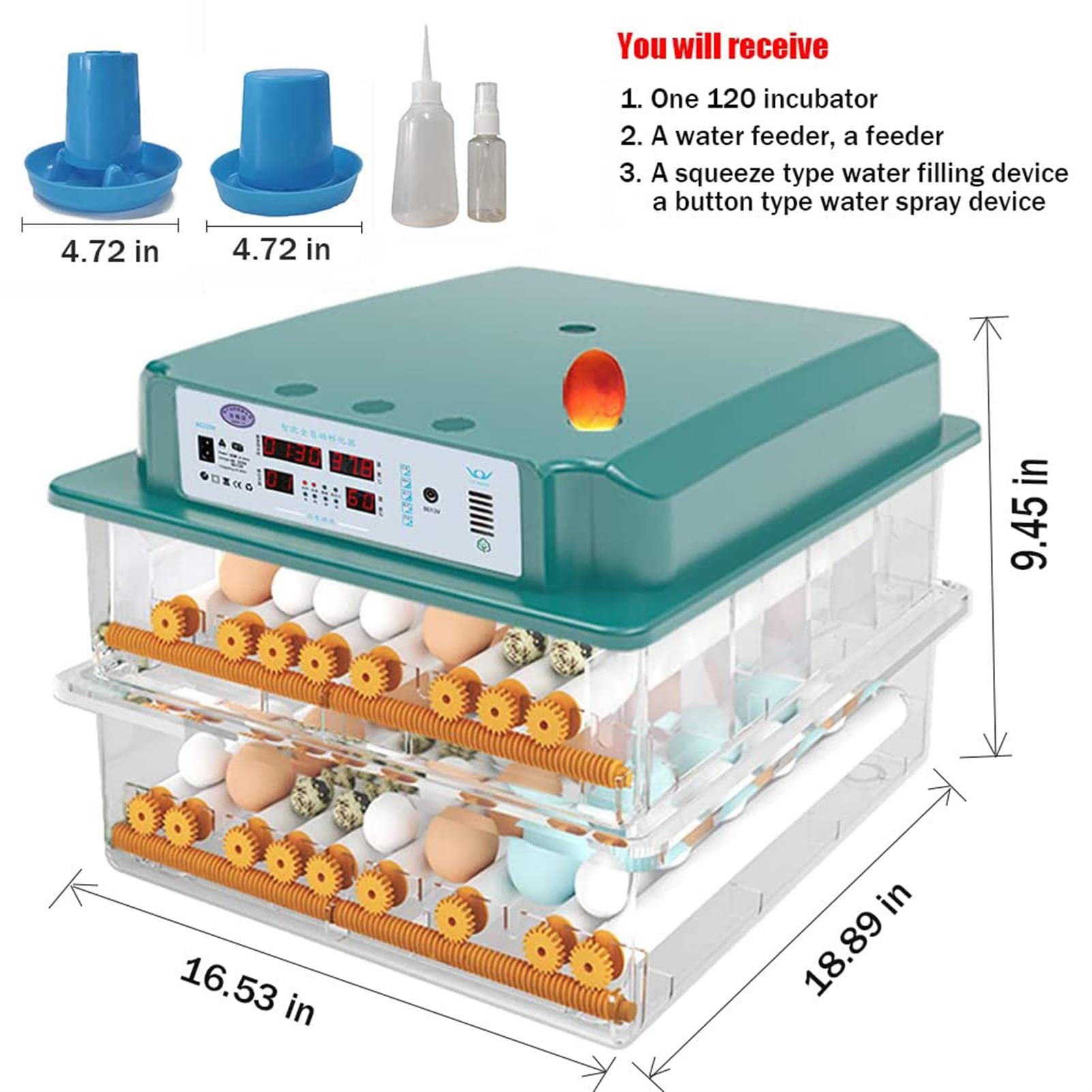 Incubadora de Huevos, incubadoras de Huevos para incubar Huevos, Control automático de Temperatura, incubadora de Huevos de codorniz, monitoreo de Humedad