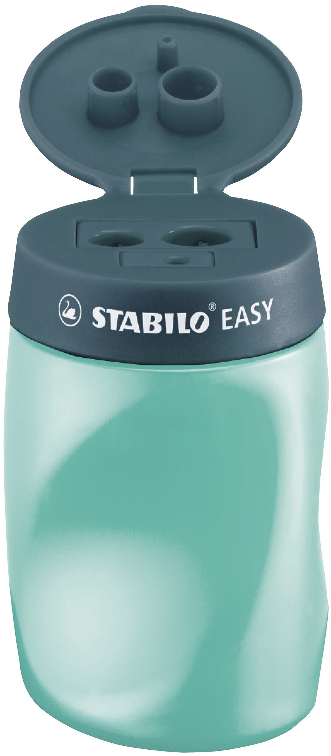 STABILO Taille-Crayon Ergonomique EASYsharpener Droitier Avec Réservoir - Lot De 3, Orange