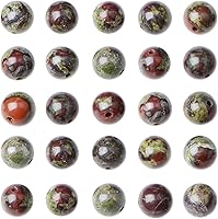 Vista 5 de AD Beads Cuentas sueltas redondas naturales de 0.315 pulgadas, 110 piezas, para hacer 108 cuentas de oración Mala, collar, pulsera y meditación