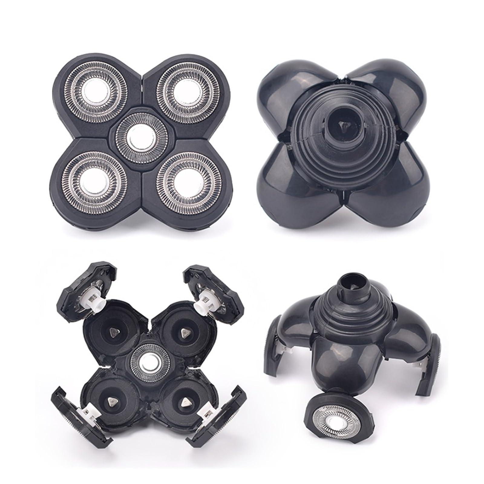 4-teiliger Ersatz-Scherkopf for Elektrorasierer 5D, unabhängig voneinander, 5-Schneider, schwimmender Kopf, wasserdichte Rasierklinge aus Edelstahl(3 PCS)