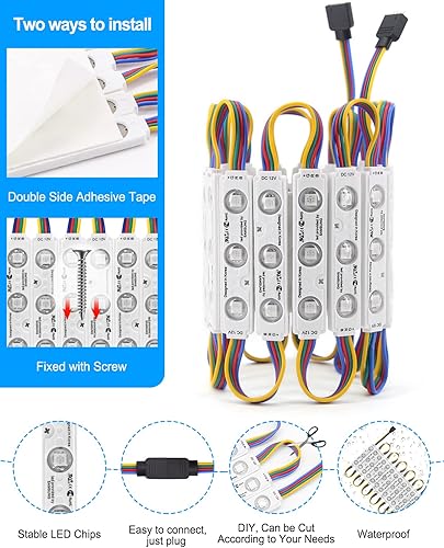 Miniatura 5 de Luces LED de ventana para tienda luces LED para negocios módulo LED luces decorativas para tienda 12 V 5050 luces LED para publicidad letreros LED