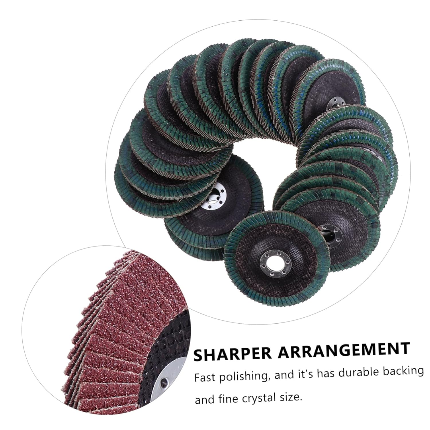 20pcs Sanding Wheel for Drill Angle Grinder Flap Discs Sanding Paper Discs for Grinding Metal