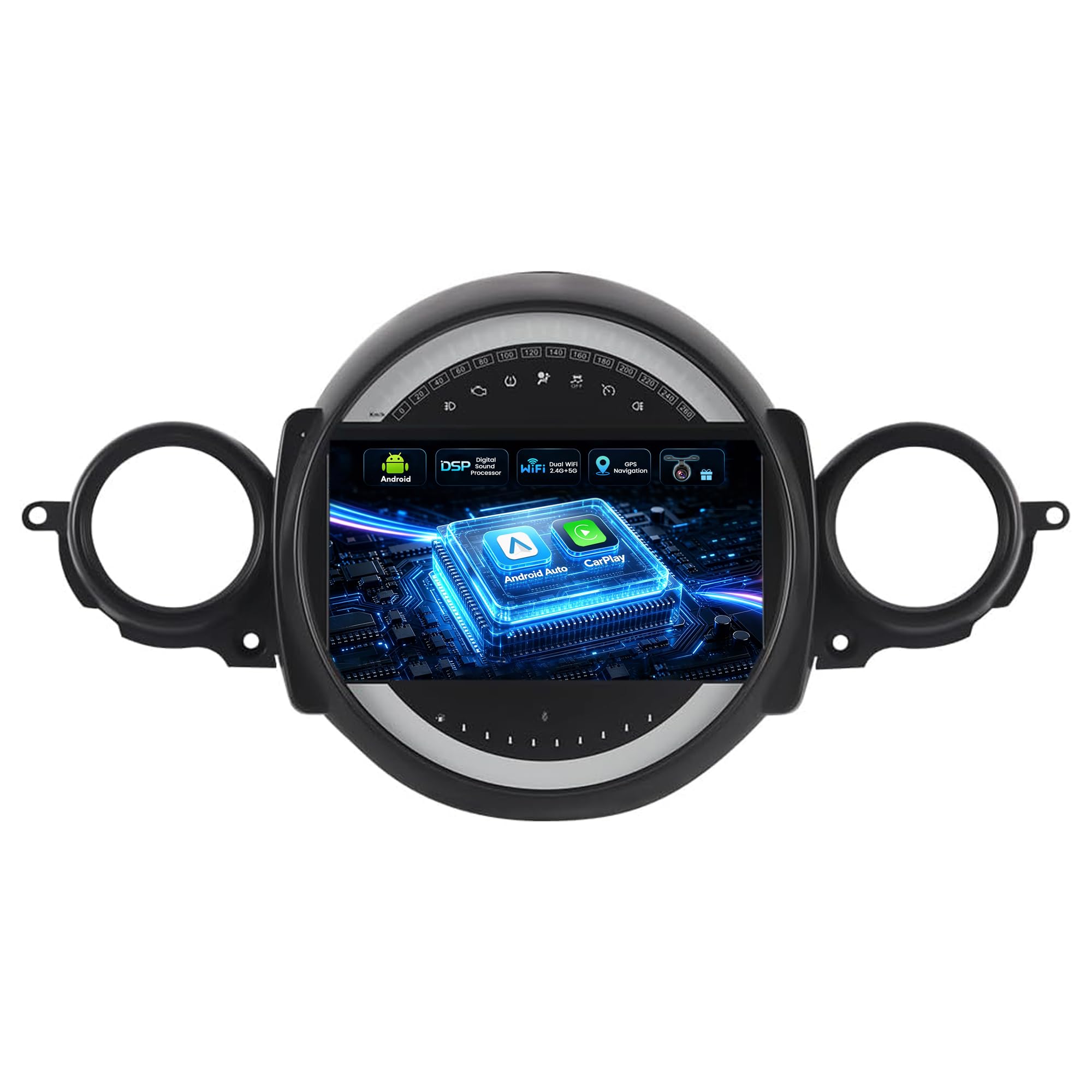 Autoradio Mini Cooper R55 R56 Android 14 pour éliminer les angles morts avec caméra arrière - 7