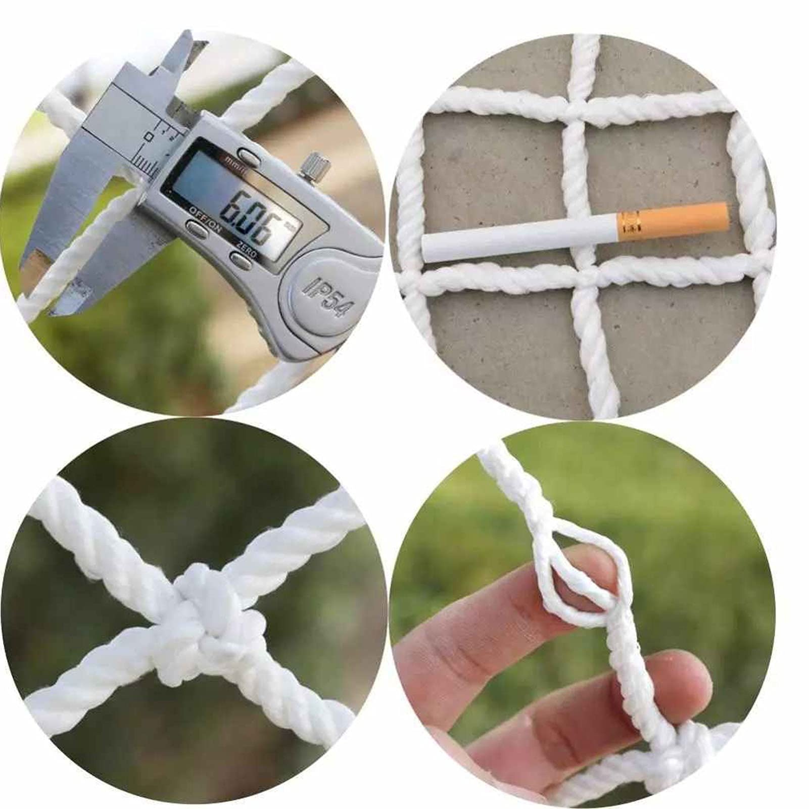 Red de seguridad de nailon duradera para balcón, jardín, parque infantil, 1 x 9 m, malla anticaídas, resistente a la intemperie, 10 cm, tamaño de malla ideal para seguridad infantil y protección de