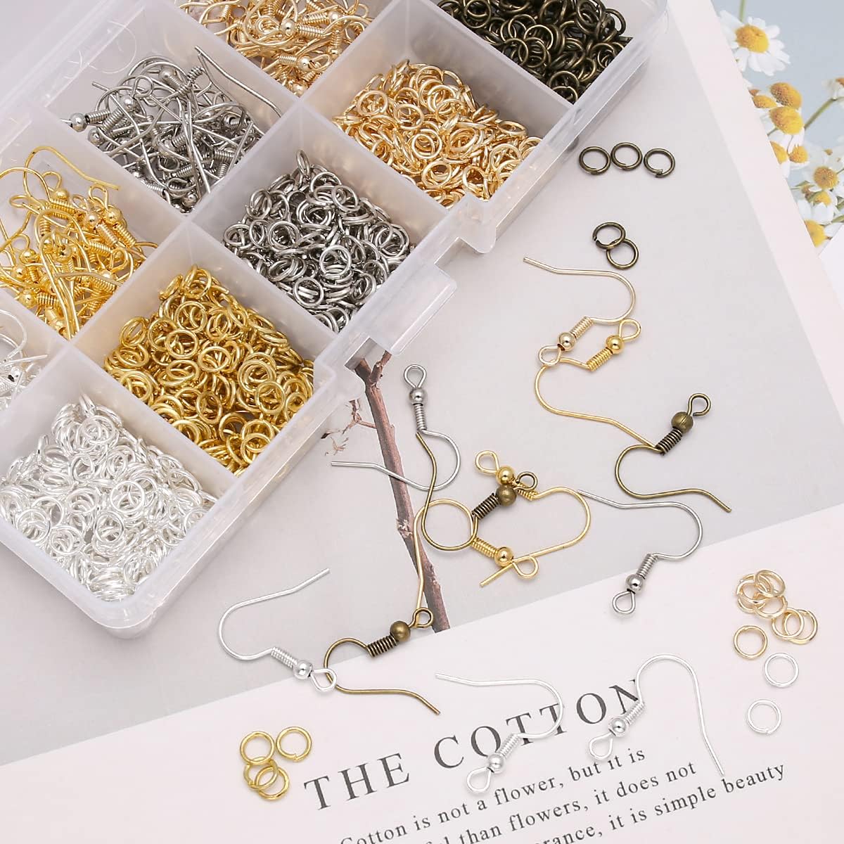 Imino Earring Hooks Kit - Hypoallergenic Fish Earring Hooks & Jump Rings for DIY Jewelry Making - Image 3